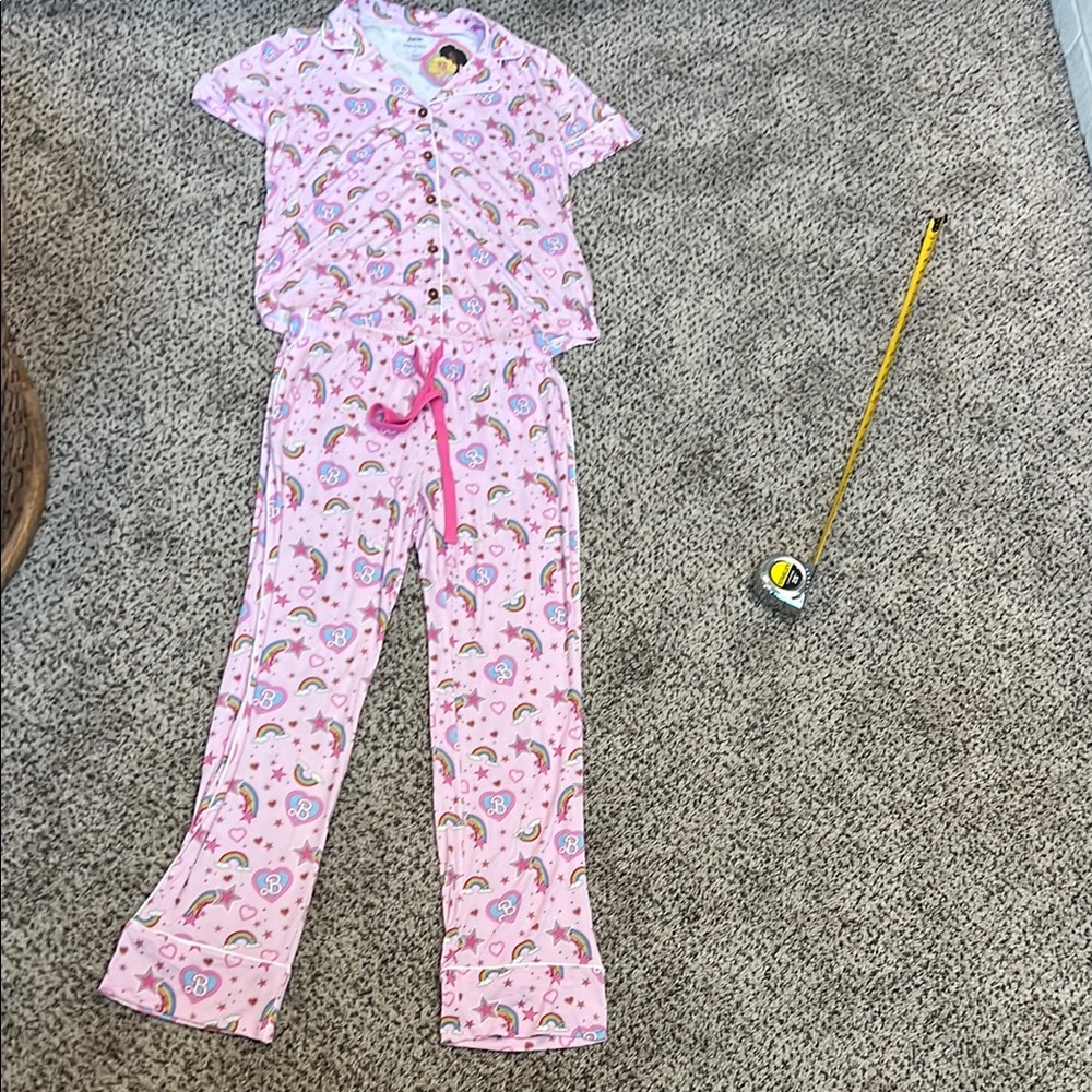 NWT Posh Peanut x Barbie 2 piece pajamas. Size Medium